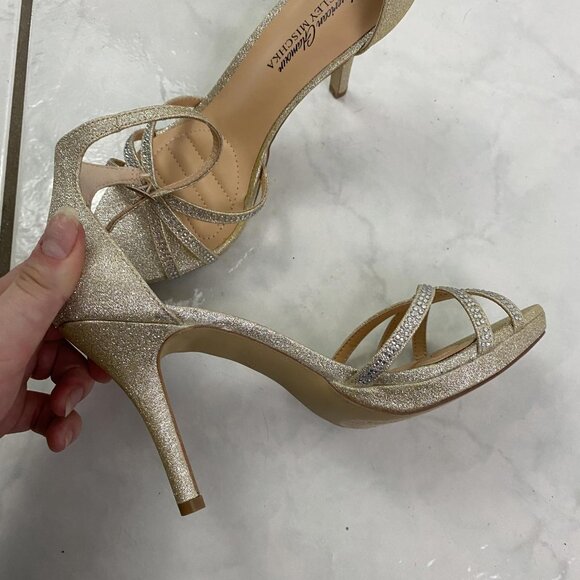 BADGLEY MISCHKA American Glamour sparkly formal heels - Picture 2 of 6